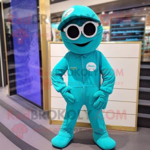 Teal Candy Box maskot...