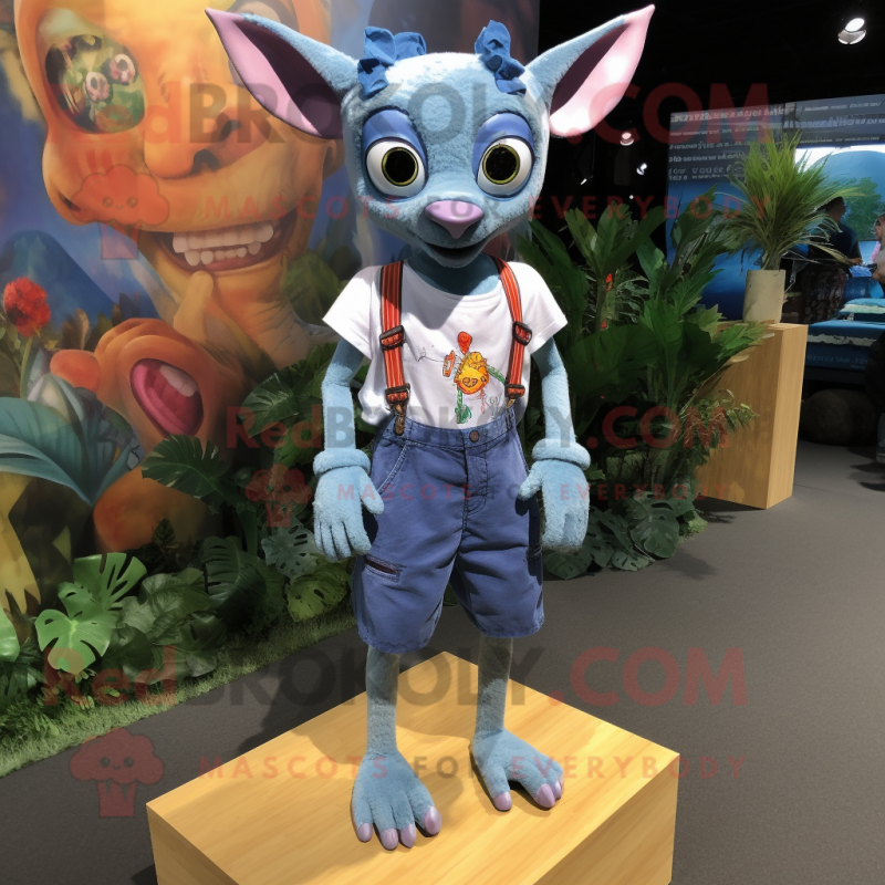 nan Chupacabra mascot costume character dressed with a Denim Shorts and Anklets nan Chupacabra mascot costume character dressed with a Denim Shorts and Anklets