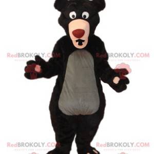 Maskot medvěd hnědý s velkou červenou tlamou - Redbrokoly.com