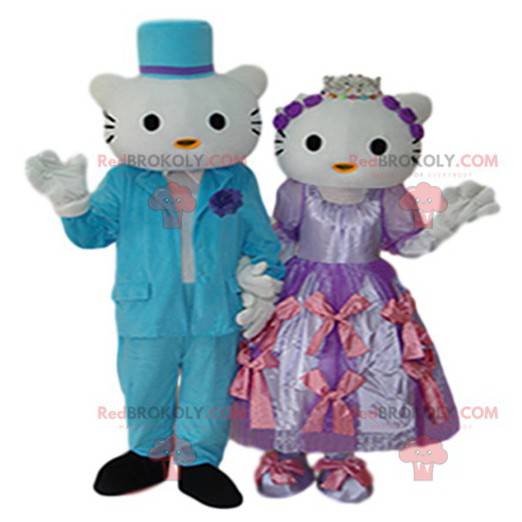 Maskotduo Hello Kitty och prinsen - Hello Kitty-maskotar - REDBROKO_014283 - RedBrokoly.com
