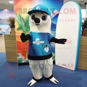 nan Mare mascot costume character dressed with a Board Shorts and Beanies
