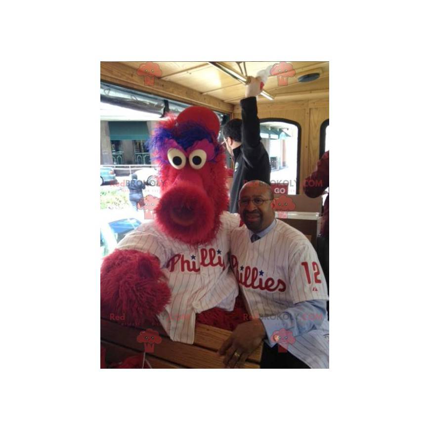 Mascot hairy bird red pink and blue - Redbrokoly.com Mascot hairy bird red pink and blue - Redbrokoly.com