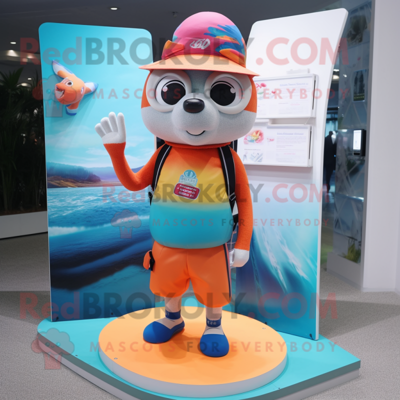 nan Mare mascot costume character dressed with a Board Shorts and Beanies