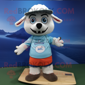 nan Mare mascot costume character dressed with a Board Shorts and Beanies