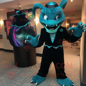 Teal Demon mascotte kostuum...