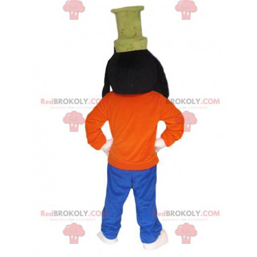 Goofy mascot sticking out its tongue. Goofy costume -