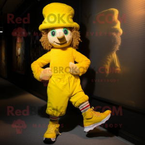 Gule irske dansesko maskot...