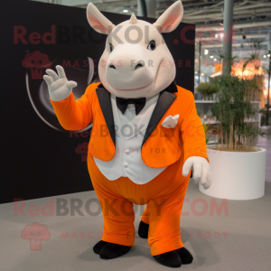 Orange Rhinoceros maskot...