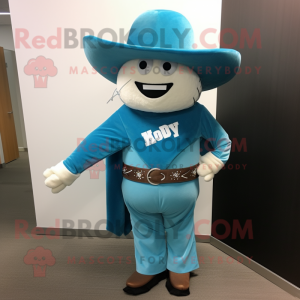 Sky Blue Cowboy maskot...