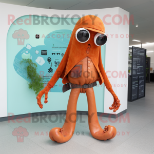 Rust Octopus maskot kostume...