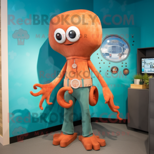 Rust Octopus maskot drakt...