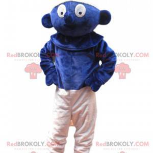 Smurf maskot med et forundret look - Redbrokoly.com