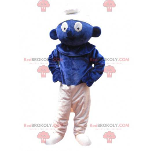 Smurf mascot with a marveled look - Redbrokoly.com