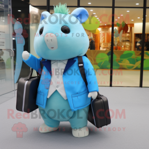 Sky Blue Marsvin maskot...