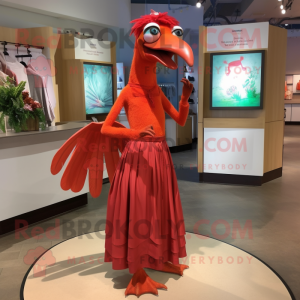 Rood Archaeopteryx mascotte...
