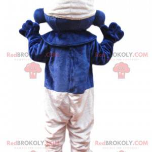 Smurfmaskot med ett förundrat utseende - Redbrokoly.com