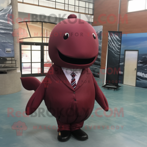 Maroon Whale mascotte...