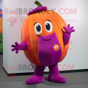 Magenta pumpa maskot kostym...