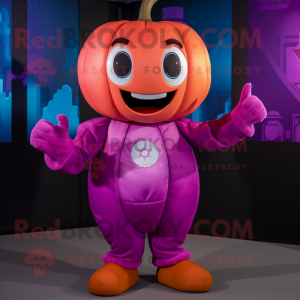 Magenta pompoen mascotte...