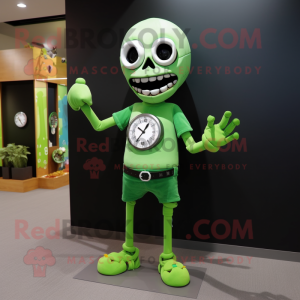 Lime Green Skull mascotte...
