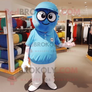 Cyan golfbold maskot...