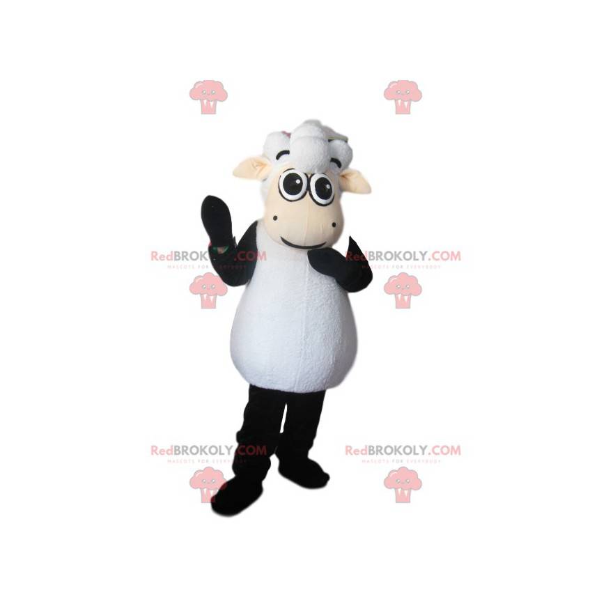Mascotte delle pecore in bianco e nero - Redbrokoly.com Mascotte delle pecore in bianco e nero - Redbrokoly.com