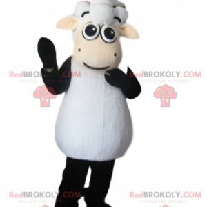 Mascotte delle pecore in bianco e nero - Redbrokoly.com