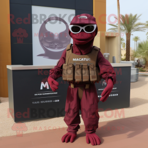 Maroon Marine Recon maskot...