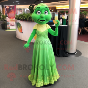 Grønn champagne maskot...