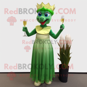 Grøn Champagne maskot...