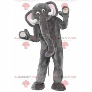 Giant gray and pink elephant mascot - Redbrokoly.com