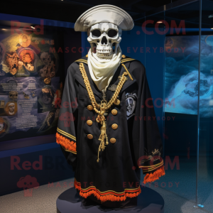 Navy Skull maskot kostume...