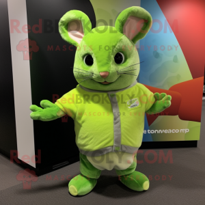 Limegrøn Chinchilla maskot...