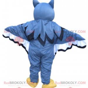 Mascot búhos azules y blancos. Disfraz de búhos - Redbrokoly.com