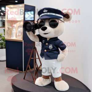 Navy Camera maskot kostume...