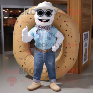 Weiße Donut Maskottchen...