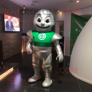 Sølv irsk flag maskot...