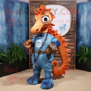 Rust Sea Horse maskot...