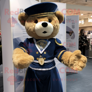 Navy teddybeer mascotte...