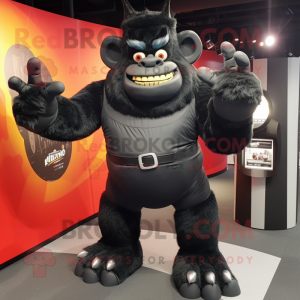 Black Ogre maskot kostym...
