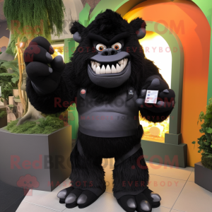 Black Ogre mascotte kostuum...