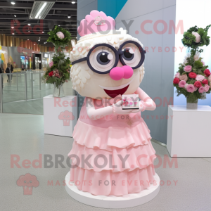 Rosa bröllopstårta maskot...