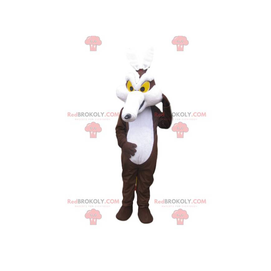 Maskot hnědý a bílý kojot. Kojotský kostým - Redbrokoly.com Maskot hnědý a bílý kojot. Kojotský kostým - Redbrokoly.com