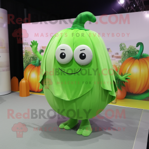 Lime Green Pumpkin mascotte...