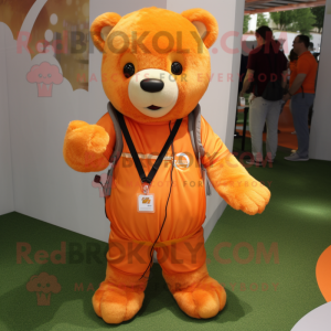 Postava maskota Orange Bear...