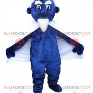 Mascot diablillo azul con una perilla blanca - Redbrokoly.com