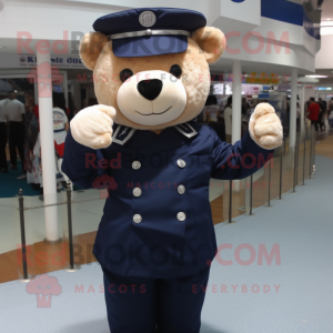 Navy Teddy Bear maskot...