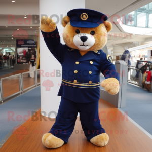 Navy Teddy Bear maskot...