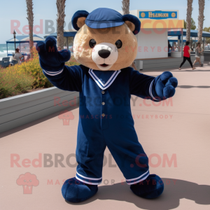 Navy Teddy Bear maskot...