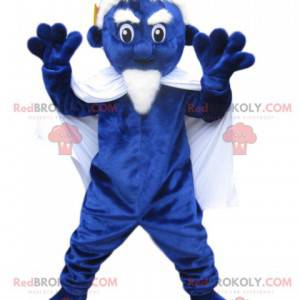 Mascote diabinho azul com cavanhaque branco - Redbrokoly.com